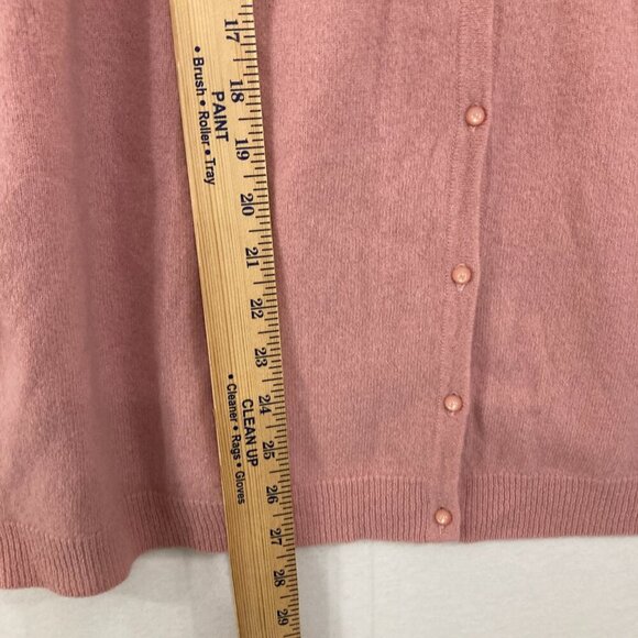 Mercer & Madison size 3X Pink Mauve Lambs Wool Rabbit Hair Embroidered Cardigan - Picture 5 of 9